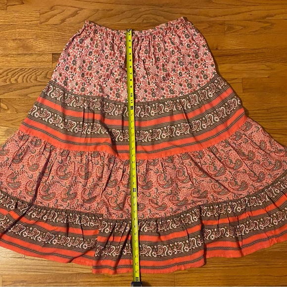 White Stag 4 Tiered Paisley Broomstick Maxi Skirt - Picture 6 of 6